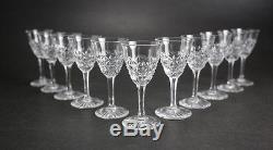 Group of 12 Baccarat France Crystal Cordial Wine Glasses in Bellinzona, Signed