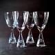 HOLMEGAARD PRINCESS CLARET WINE GLASSES, Cut Lead Crystal, 6 1/2, DENMARK, 4PCS