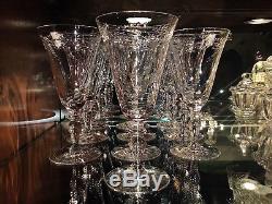 Hawkes Crystal Henley Water Wine Goblets (10) H. G Hawkes & Co