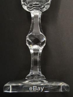 Hawkes WALPOLE Crystal Brilliant Cut Glass 4 Wine Goblet Stems #6015 Square Base
