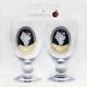 Hello Kitty Pair Wine Glass Cup Swarovski sanrio & Crystal Scene Ribbon frame