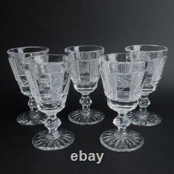 Hibernia by Waterford Cut Crystal 4 3/4 Set of 5 Port Wine Glasses Monogrammed
