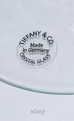 Htf Pair Of Tiffany & Co Crystal Audubon Jardin 9 1/4 Wine Glasses In Box