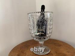 Huge Antique Victorian Crystal Cut Glass Champagne Cooler Wine Bucket. 1875