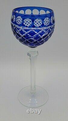Imperial Estate Set Of 4 Cobalt Blue Crystal Wine Glasses
