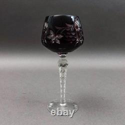 Imperlux Germany Cut to Clear Crystal 8 Wine Hock Glasses Goblets Set Of 6