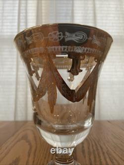 Interglass / Arte Italica MEDICI Italy Crystal Wine Glasses Set Of 4 24K