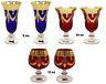 Interglass Italy Set of 2 Luxury Crystal Glasses Wine Champagne Brandy 24K Gold