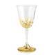 Intrada Italy Salute Oro Red Wine Glasses Gold 3.7 x 7.75 Set of 6 Made Italy