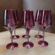 Iridescent Ruby Red Estelle Wine Stemware Set Of 6 Gorgeous