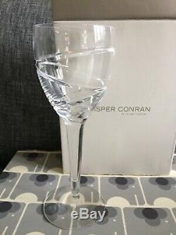 Jasper Conran Pair(2) of Stuart Crystal'Aura' wine/water goblets, New Unopened