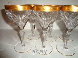 Joh. Oertel ROSE GARDEN (7) CRYSTAL WINE GLASSES Mid-Century Modern GERMANY