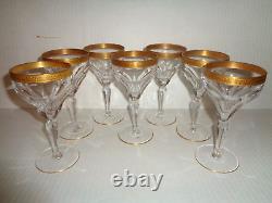 Joh. Oertel ROSE GARDEN (7) CRYSTAL WINE GLASSES Mid-Century Modern GERMANY