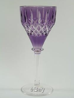 John WALSH WALSH Crystal Purple Coloured Hock WINE Glasses Set of 9