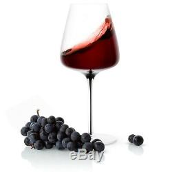 JoyJolt Black Swan Red Wine Glasses, Set of two 26.8 Oz