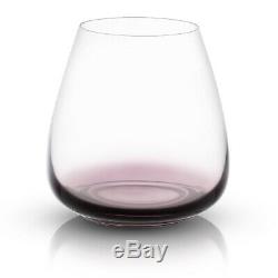 JoyJolt Black Swan Stemless Red Wine Glasses, 18.2 Oz Set of 4