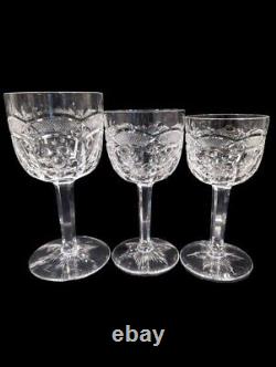 Justin Tharaud Chantilly Crystal Wine Glass Goblet 6 1/4 Glasses only Lot Of 3