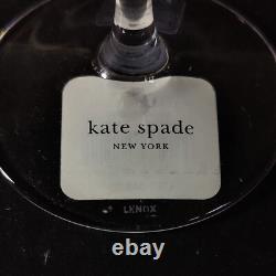 KATE SPADE LENOX JUNE LANE WINE GLASSES, Etched Lead Crystal, Dragonfly, 4PCS