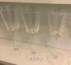 Kate Spade Lenox Larabee Dot Crystal Wine Glasses / Iced Tea / Goblet 9 1/4 (6)