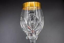 Klokotschnik Crystal Gold Cut Red Claret Wine Glasses Set 5 -6 3/8 FREE SHIP