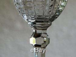 Kosta Boda Swedish Crystal Floral Cut Glass 7 3/4 Water/Wine Goblets- Set of 5