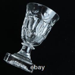 Kosta Sweden Crystal Wine Glasses Goblets Signed Square Base Vintage Stemware x9