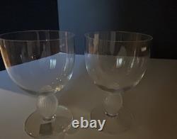 LALIQUE Langeais Wine Glass 5.25 Discontinued 2 Glasses