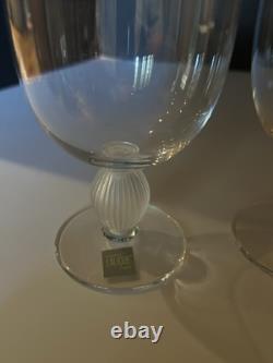 LALIQUE Langeais Wine Glass 5.25 Discontinued 2 Glasses