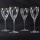 LENOX FIRELIGHT GOLD WINE GLASSES, Cut Lead Crystal, 7 7/8, 6 oz, USA, 4PCS