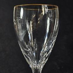 LENOX FIRELIGHT GOLD WINE GLASSES, Cut Lead Crystal, 7 7/8, 6 oz, USA, 4PCS