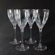 LENOX FIRELIGHT PLATINUM WINE GLASSES, Cut Lead Crystal, 7 7/8, 6 oz, USA, 4PC