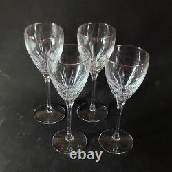 LENOX FIRELIGHT PLATINUM WINE GLASSES, Cut Lead Crystal, 7 7/8, 6 oz, USA, 4PC