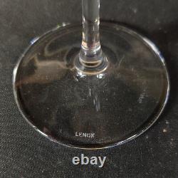 LENOX FIRELIGHT PLATINUM WINE GLASSES, Cut Lead Crystal, 7 7/8, 6 oz, USA, 4PC