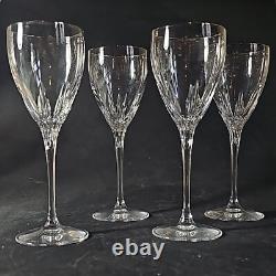 LENOX FIRELIGHT PLATINUM WINE GLASSES, Cut Lead Crystal, 7 7/8, 6 oz, USA, 4PCS