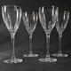 LENOX FIRELIGHT PLATINUM WINE GLASSES, Cut Lead Crystal, 7 7/8, 6 oz, USA, 4PCS