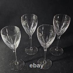 LENOX FIRELIGHT PLATINUM WINE GLASSES, Cut Lead Crystal, 7 7/8, 6 oz, USA, 4PCS