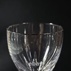 LENOX FIRELIGHT PLATINUM WINE GLASSES, Cut Lead Crystal, 7 7/8, 6 oz, USA, 4PCS