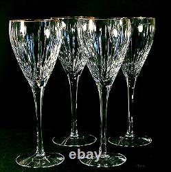 LENOX GRANDURE WINE GLASSES, 7 7/8, 6 oz, Cut Lead Crystal, 22K Trim, USA, 4PCS