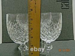 LOT 4 Waterford Cut Crystal Powerscourt 7 5/8 Water Wine Glasses