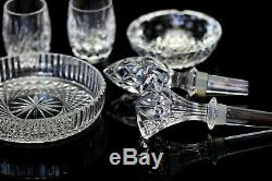 LOT Waterford Crystal Ashtray Coaster Wine Stopper Shot Glasses Lismore Colleen