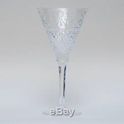 LOT of 5 Stuart Beaconsfield Straight Stem Crystal Claret Wine Glasses 7.75