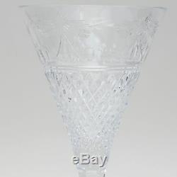 LOT of 5 Stuart Beaconsfield Straight Stem Crystal Claret Wine Glasses 7.75