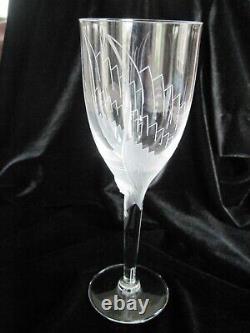 Lalique Champagne Flute / Wine Glass 8 Angelface On Stem Signed #7