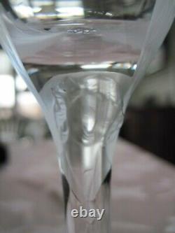 Lalique Champagne Flute / Wine Glass 8 Angelface On Stem Signed #7