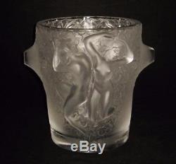 Lalique Crystal GANYMEDE Champagne Ice Bucket Wine Cooler, Dancing Nude Women