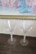 Lalique France Arles Set Of 2 Crystal Wine Glasses 6 1/2