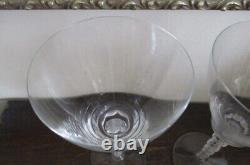 Lalique France Arles Set Of 2 Crystal Wine Glasses 6 1/2