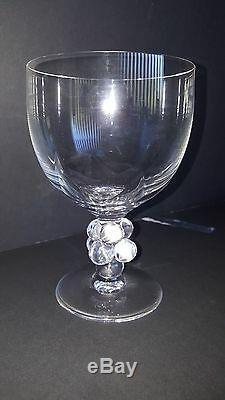 Lalique France Clos Vougeot 6 1/4 x 4 1/4 Crystal Wine Taste Glasses