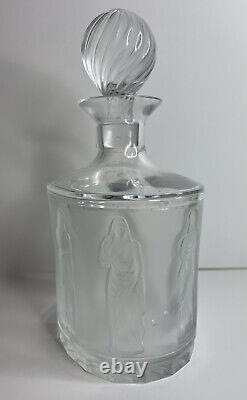 Lalique France Crystal Art Glass Femmes Wine Whiskey Decanter 32.12 Oz(READ DSC)