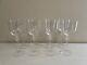 Lalique France Crystal Roxane Roxanne Pattern Set of 8 Burgundy Wine Glasses